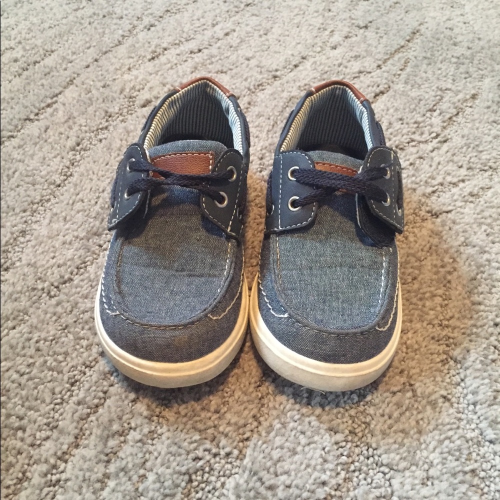 Denim boat shoes toddler boys size 10m